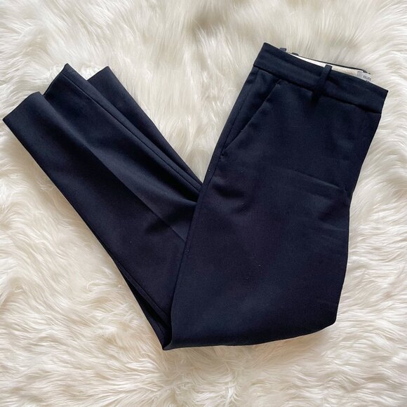 MM Lafleur Dark Navy Blue Mejia Washable Virgin Wool Twill Trouser Pants - Picture 2 of 7